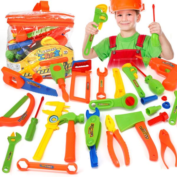 

34pcs/set garden tool toys for children repair tools pretend play environmental plastic engineering maintenance tool toys gifts 1019