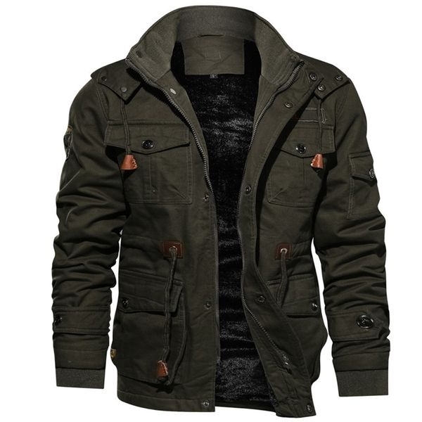 

new winter jackets parkas men thick warm casual outwear jackets hooded coats cap removable yaa99 t200117, Black