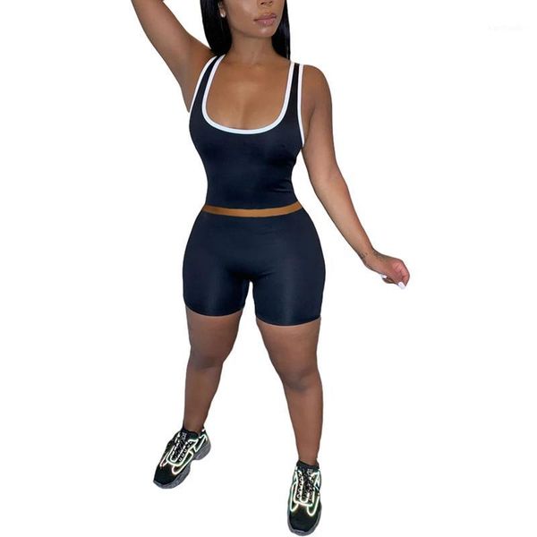 

gym clothing women's wrapped shirt high-waist shorts suit solid color cropped casual yoga elastic sports sets summer outwear tracksuit1, White;black
