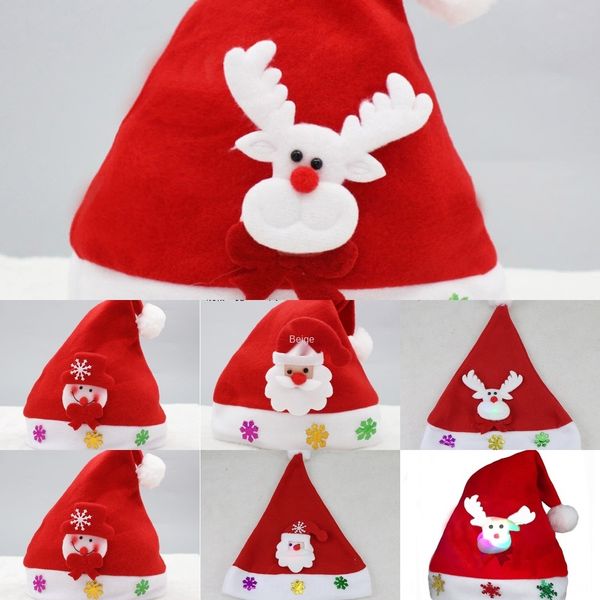 

творческое украшение светящейся hat рождественского подарка мультфильм шляпе рождества нетканого колпачка hatnonwoven детской zuwbu