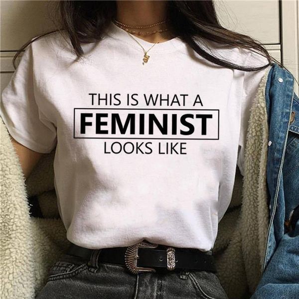 

new feminists harajuku t shirt girl power grl pwr ullzang t-shirt 90s graphic feminism tshirt grunge aesthetic tees female, White