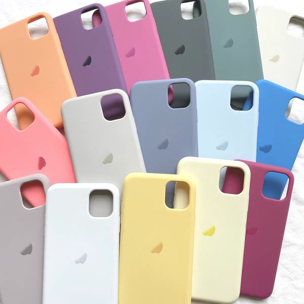 

original official silicone 11 12 pro max x xr xs se 2020 full cover for iphone 6 6s 7 8 plus with case