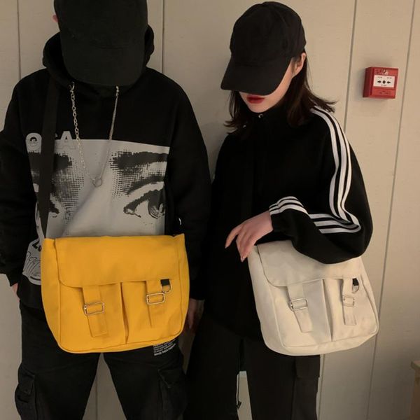 

women canvas solid color shoulder messenger crossbody bags ladies casual shopping large capacity handbags casual tote