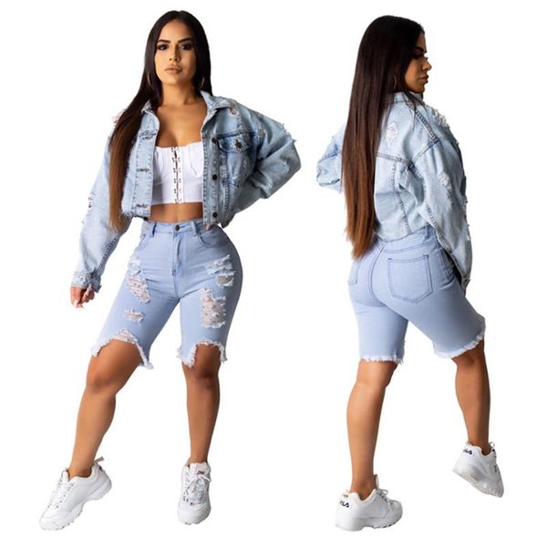 

повседневный denim hole short рваные куртки женские, Black;brown