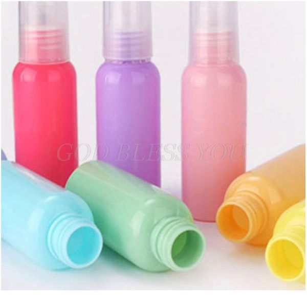 

50ml plastic refillable empty spray bottle sweet macaron candy color makeup water toner storage holder cosmetic containe bbyuau