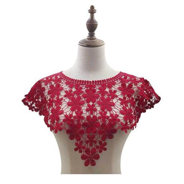 

lace fake collar hollow out solid color flowers decorative diy handmade shawl party banquet embroidery dress clothes acc jllbeh