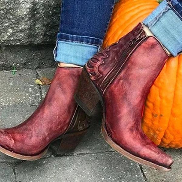 

boots women's autumn winter cowboy classic snow ankle suede warm fur plush shoes women botas mujer booties feminina, Black