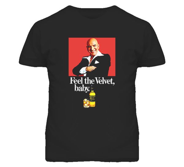 

black velvet whiskey telly savalas retro new arrival male tees casual boy discounts cartoon sport hooded sweatshirt hoodie t shirt