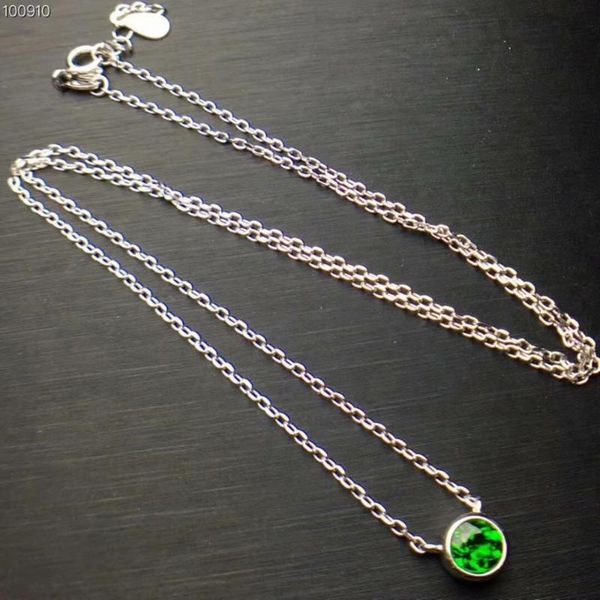 

natural flint necklace6mm 925 sterling silver necklace fashion round bubble style birthday gift for dinner