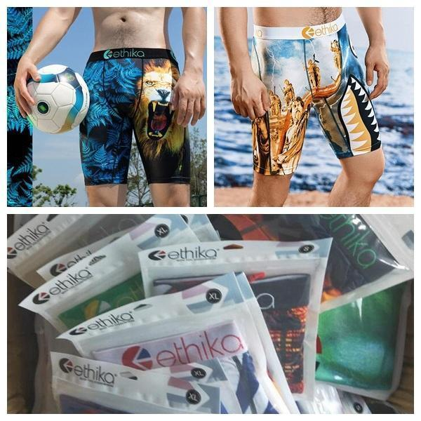 

random color ethika men boxer shorts underpants young soft comfortable elastic famous beach pants rapid drying underwear for men wer8#, White;black