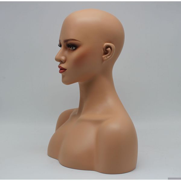 

female realistic mannequin head sale for wig hast and sqcjhz bdehair, White