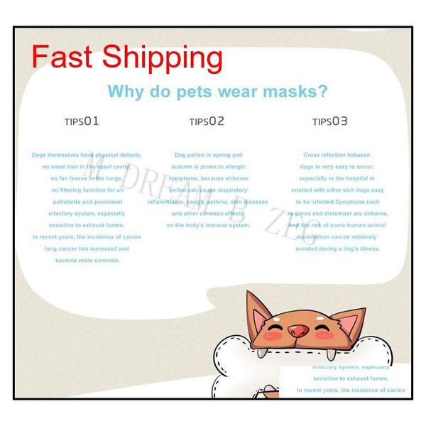 

3pcs/set pet mask dog muzzle smoke masks mouth mask dustproof anti-pm2.5 bite adjustable breathable grey dog qylmfm new_dhbest