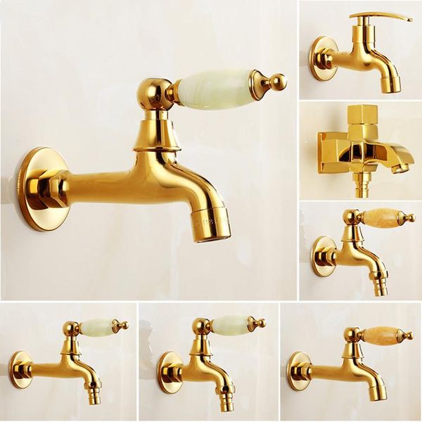 

bathroom sink faucets european natural jade all copper and gold main washing machine faucet nozzle mop pool