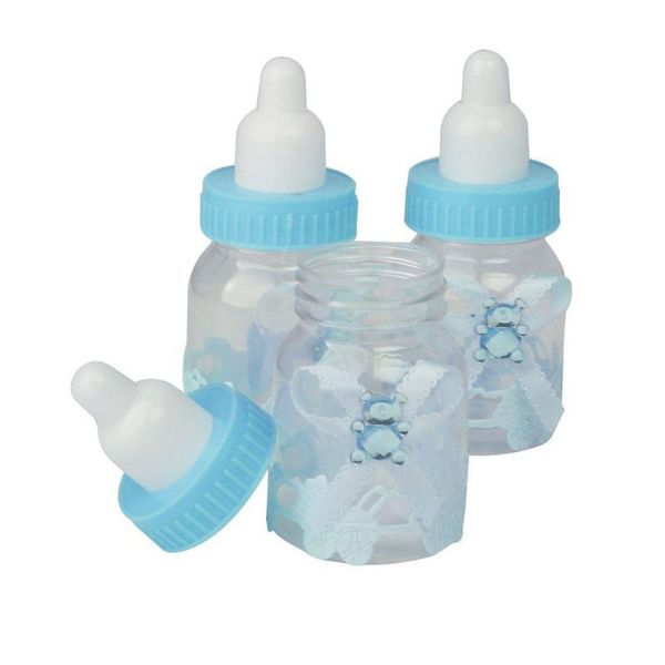 

12pcs baby shower candy box bottle pink girl blue boy birthday party favours christmas gift wedding party decoration babyshow