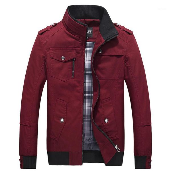 

casual men's jacket spring army jacket black red men coats winter male outerwear autumn overcoat 5xl1, Black;brown
