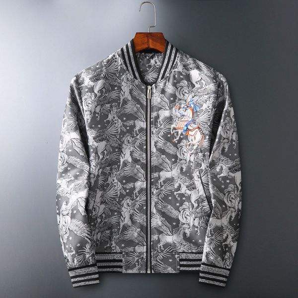

men 2021 luxury new pegasus striped jackets abstract digital jacket # d9 trhr, Black;brown