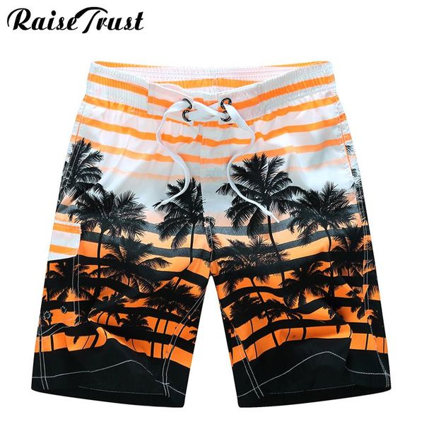 

men's shorts raise trust fashion summer 3d print striped coconut tree praia couple swimwear plus size 6xl gay board beach, White;black