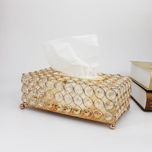 

l home tissue case storage box square crystal shinning paper container1