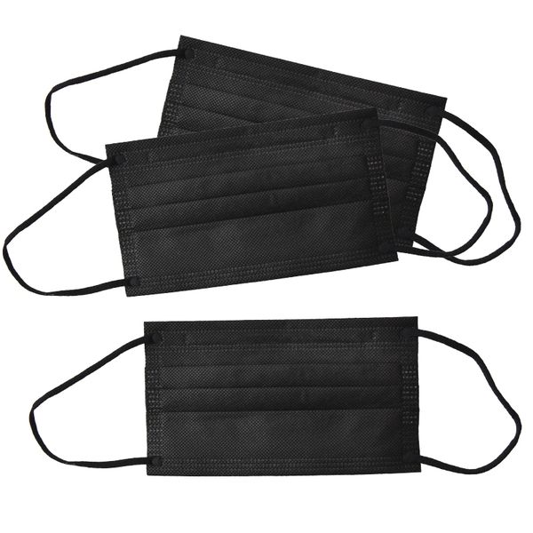 

custom black masker 3 ply three players with disposable face mask