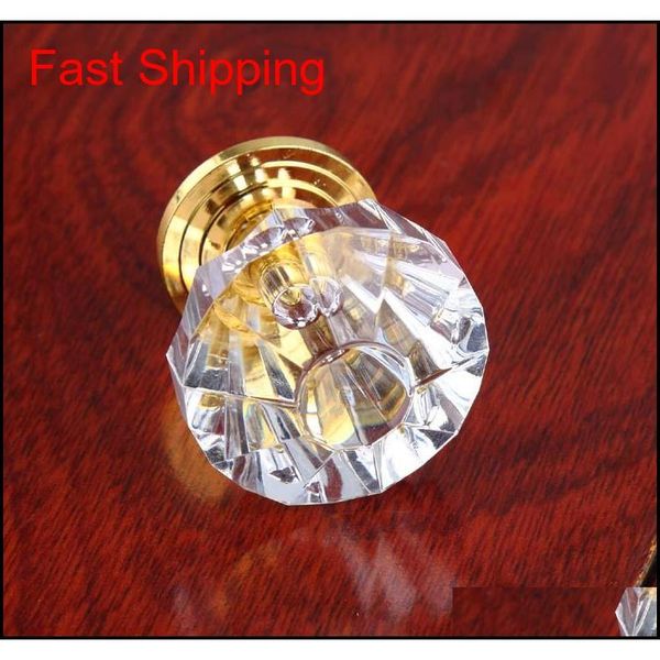 

fashion deluxe diamond head drawer win cabinet knobs pulls clear crystal gold dresser kitchen cabine qyldfb packing2010