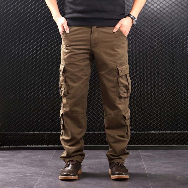 

faliza men's multi pocket military tactical clothing cotton clothing informal straight , ck102, Black