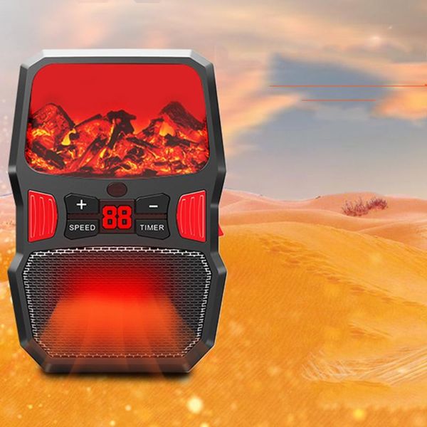 

handy mini fast heater durable personal electric heater air radiator warmer fan for office home room flame
