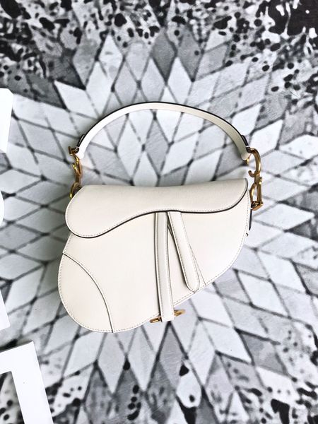 

classic ladies shoulder bag saddle bag nubuck leather leather handbag black hardware and gold hardware handbag with box