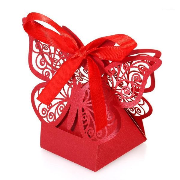 

20pcs laser cut butterfly gifts candy boxes with ribbon for party birthday wedding decoration banquet kindergarten bridal shower1