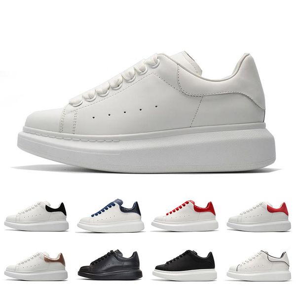 

2020 черный белый красный моды платформа женская обувь змеиной gold low cut кожа flat замша мужчин женские повседневные кроссовки 36-45, Black