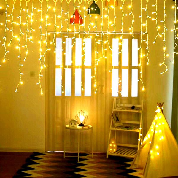 

window string led control curtain 100 voice light for christmas decoration