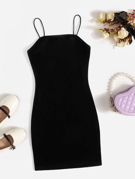 

girls solid velvet fitted dress she, Red;yellow