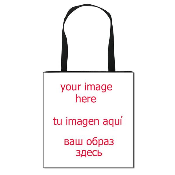 

customize your / image totes bag canvas shoulder bag women handbag ladies shopping teenager girls storage