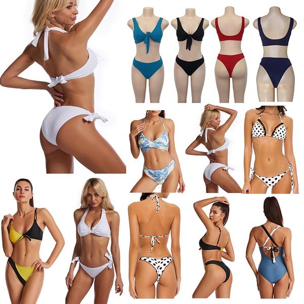 

nine womens bikinis set swimwear sports bra vest +pants leggings halter swimsuits swimming suit for women thong bikini fashion