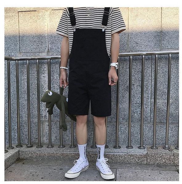 

2020 summer vintage jeans jumpsuits casual retro distressed denim bib1, Blue