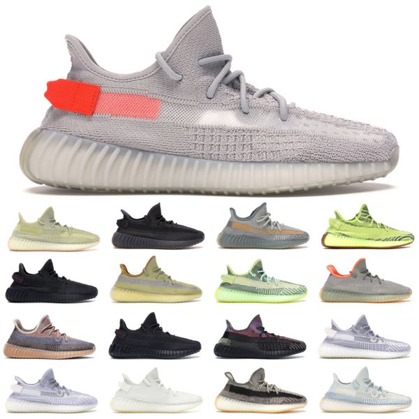

2021 kanye men running shoes women zebra cinder tail light reflective abez linen mens trainers sneakers 36-47