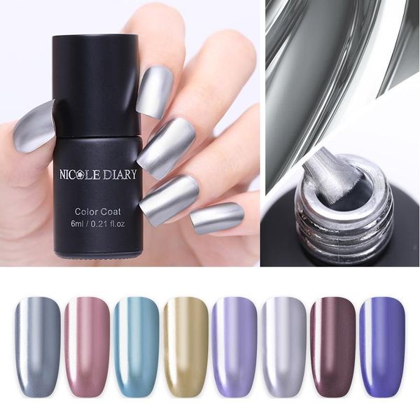 

nicole diary nail gel polish glitter shinning sequins metallic red uv led painting gel varnish for glitter shinning seq jllrcv, Silver;gold