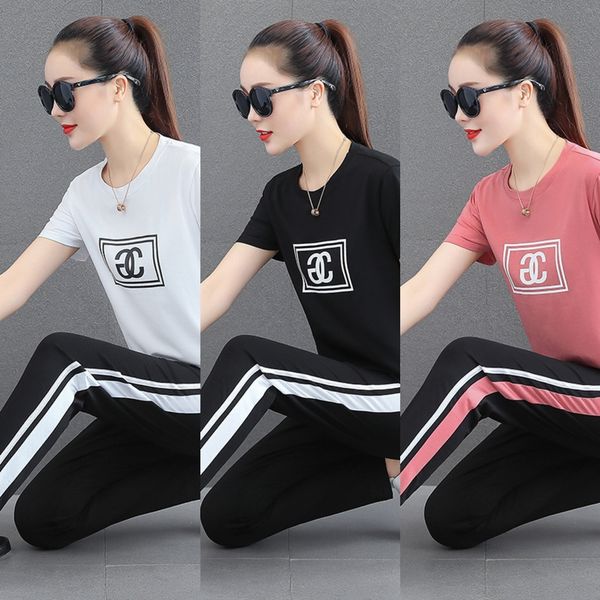 

orllh sports summer new sleeve short dance turong suit eli0b 95 cotton fashion print square dance group dress casual two piece set women&#03, Gray