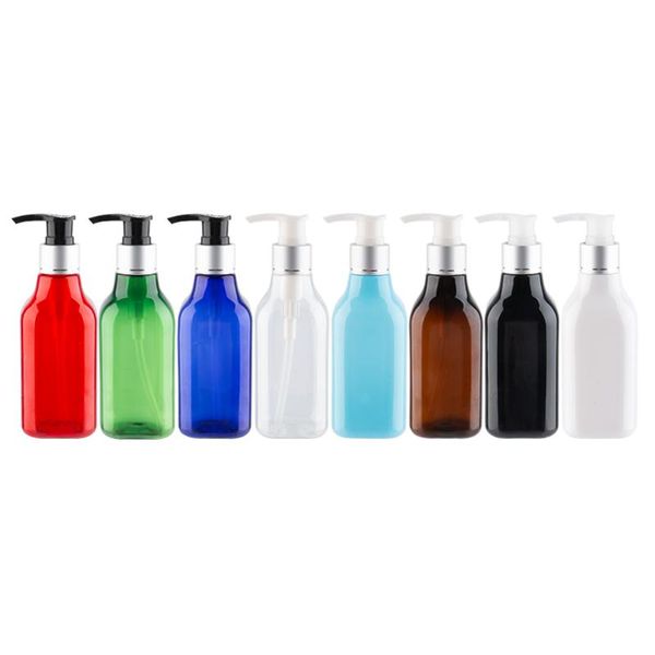 Бутылки для хранения JARS 200 мл х 30 Корпус квадратный алюминиевый косметический лосьон насос пластиковая бутылка пустые контейнеры шампунь с серебром