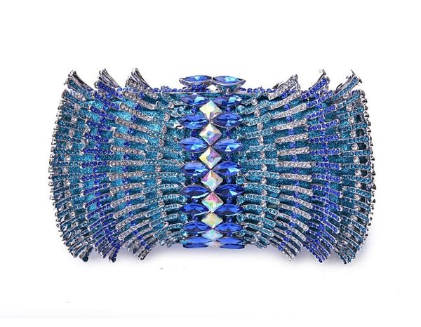 

xiyuan lady red/blue evening bags diamond rhinestone pearls beaded day clutch women's purse handbags wallets evening wedding bag