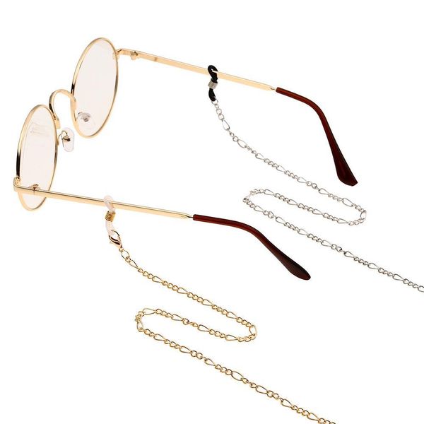 

2020 new gold color glasses chain silver color 2 pcs simple casaul eyeglasses chain lanyard sunglasses necklace accessories h jllymu