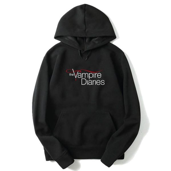 

the vampire diaries hoodie sweatshirt men harajuku hoodies hip hop streetwear sweatshirt mujer bluza damska winter clothes women, Black