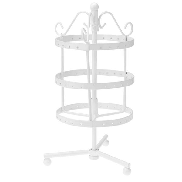 

vintage 3-tier metal jewelry rack bracelet iron and metal plated, Pink;blue