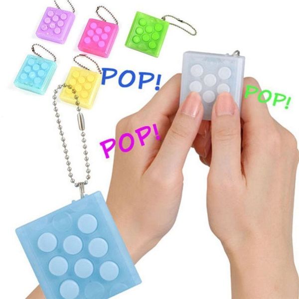 

unlimited squeeze toys pinch bubble paper press loudspeaker decompression vent key chain funny prank