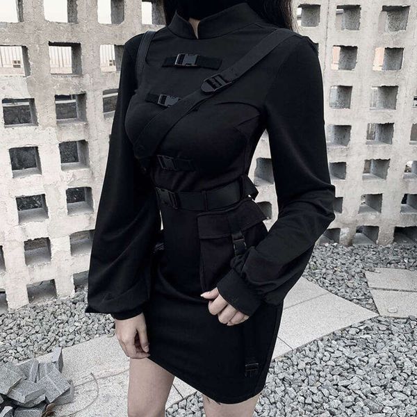 

cheongsam improved bag buckle lantern sleeve autumn and winter ins women's 92443l, Black;gray