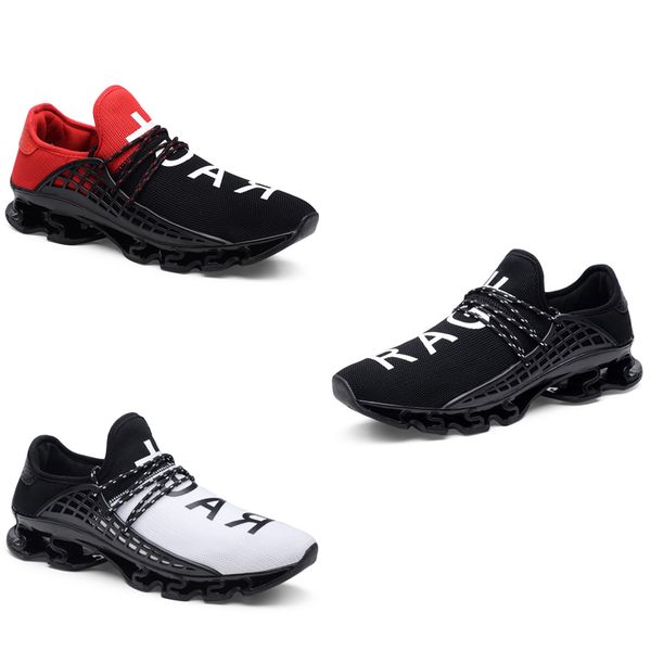 

non-brand men breathable running shoes black red white mesh outdoor casual mens trainer sport sneaker size 38-44, Black;white