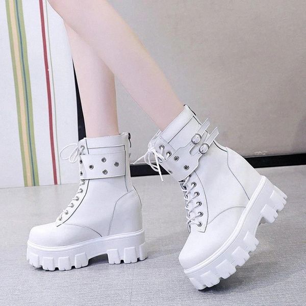 

cootelili women winter nakle boots round toe zip high heel boots for woman buckle fashion shoes basic botas mujer plus size 39 #ok7l, Black