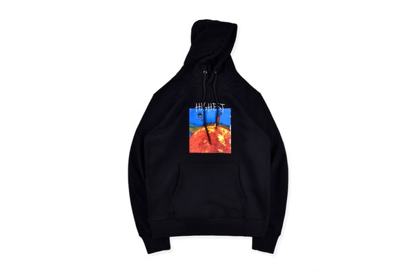 

travis scott hitr sun pullover hoodie hoodieflame sun perimeter hoodie men's and women's pullover sweater i7j8z, Black