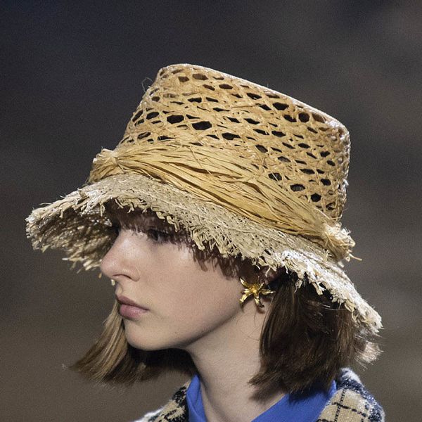 

2020 new women summer natural raffia hollow out style floppy ladies woven wide brim sun beach hat derby straw fedora c0123, Blue;gray