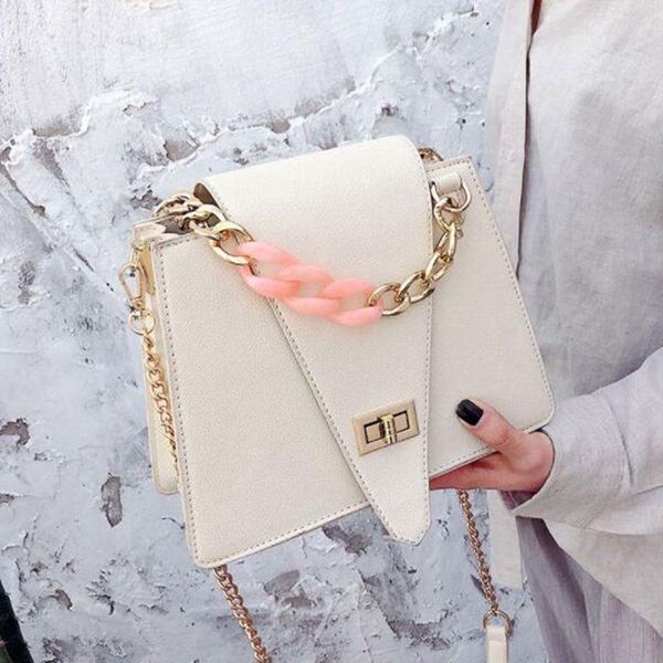 

handbag 2020 fashion new quality pu leather women's designer handbag chain tote bag lock shoulder messenger bag