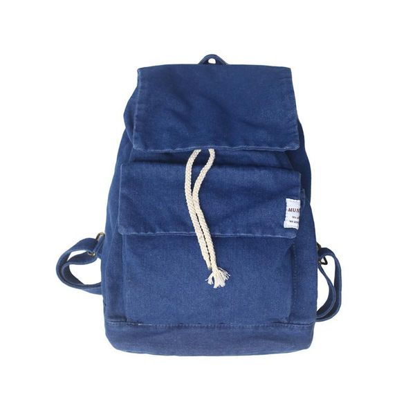

new women denim backpacks outdoor high capacity blue travel backpacks fashion simple female bags college style student schoolbag